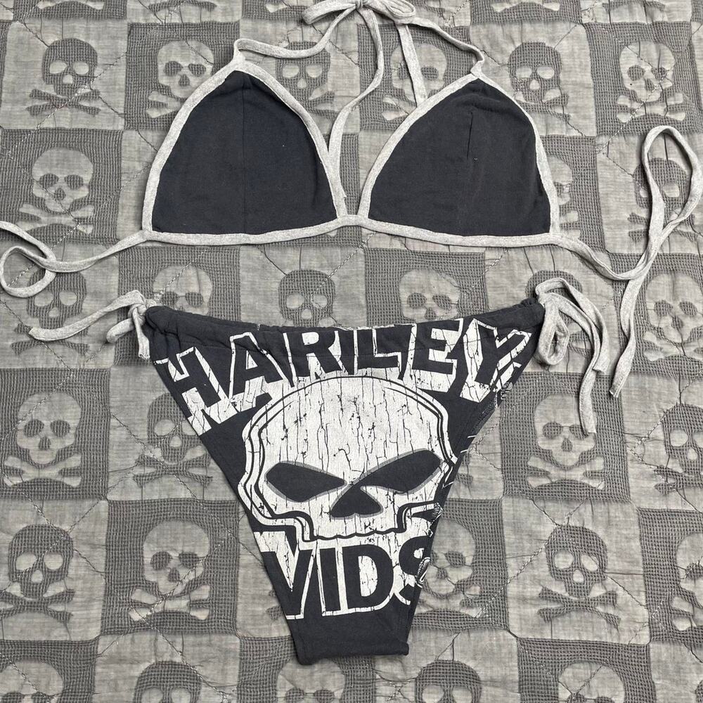 Y2k harley davidson bikini size